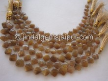 Golden Feldspar Faceted Kite Shape Beads
